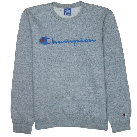 Champion Men’s Grey Crew Neck Logo Sweatshirt Size M