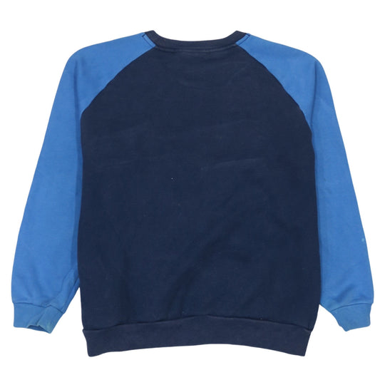Adidas Boys Blue Crew Neck Pullover Sweatshirt 13-14 Years Logo Print