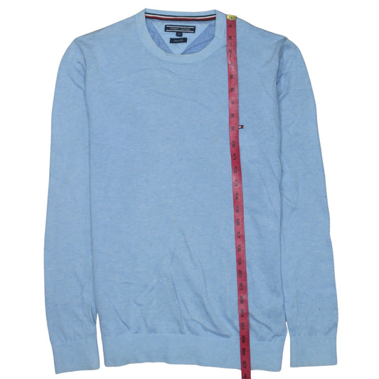 Tommy Hilfiger Men's Blue Cotton Silk Pullover Jumper M