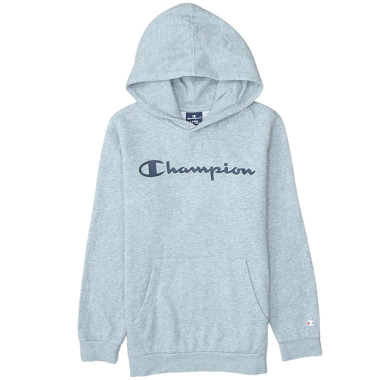 Champion Boys Grey Pullover Hoodie Large 11-12 Years Classic Logo Sweatshirt
