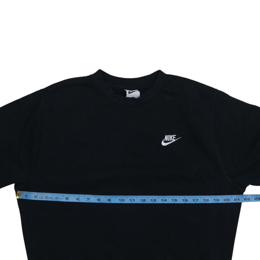 Nike Men's Black Small Crew Neck Pullover Fleece Sweatshirt