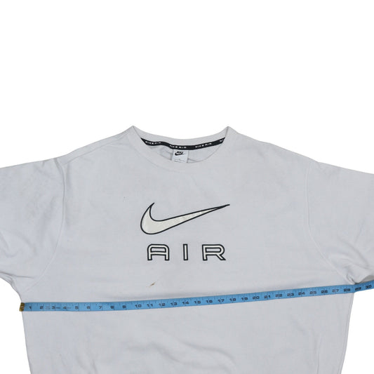 Nike Air White Women's 1X Pullover Sweatshirt with Logo Print
