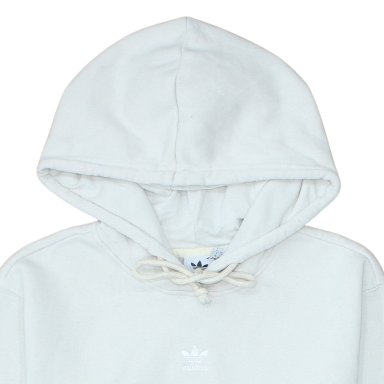 Adidas Women White Hoodie Size 8 Pullover Cotton Blend