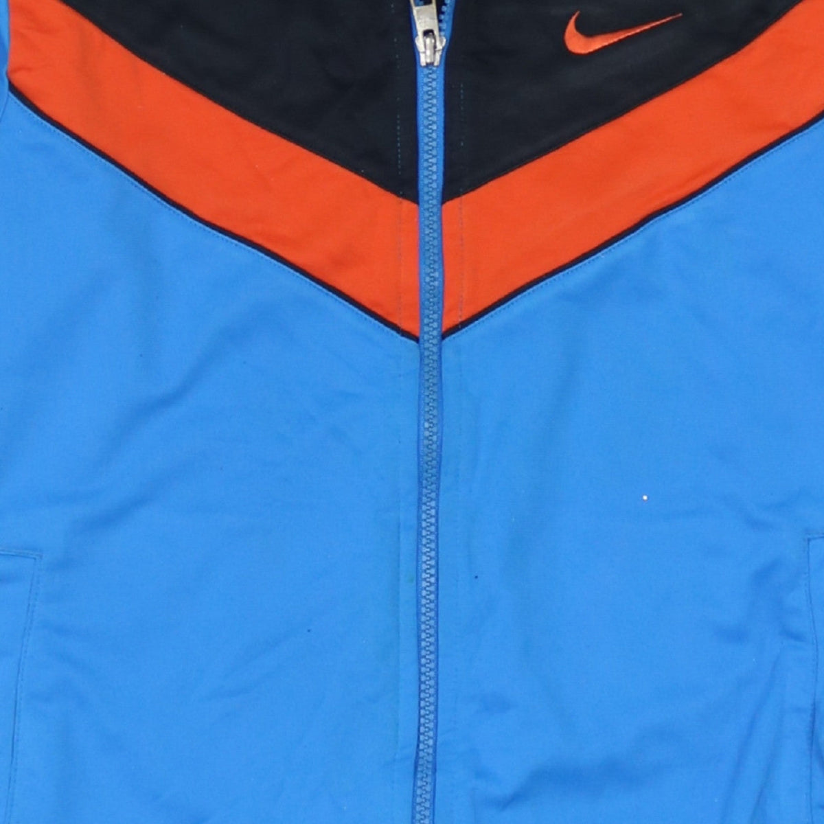 Additional view of Nike boys’ blue black orange full zip sweatshirt l logo colourblock