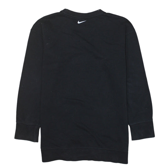 Nike Boys Black Large Sweatshirt with Multicoloured Swoosh Logo