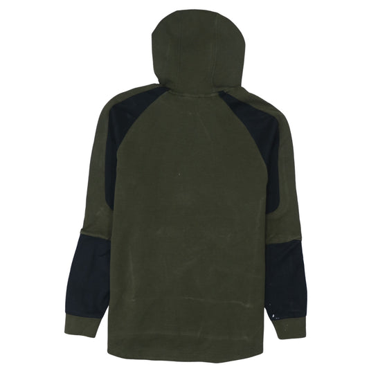 Puma Men's Green Pullover Hoodie Size S with Logo and Zip Pocket
