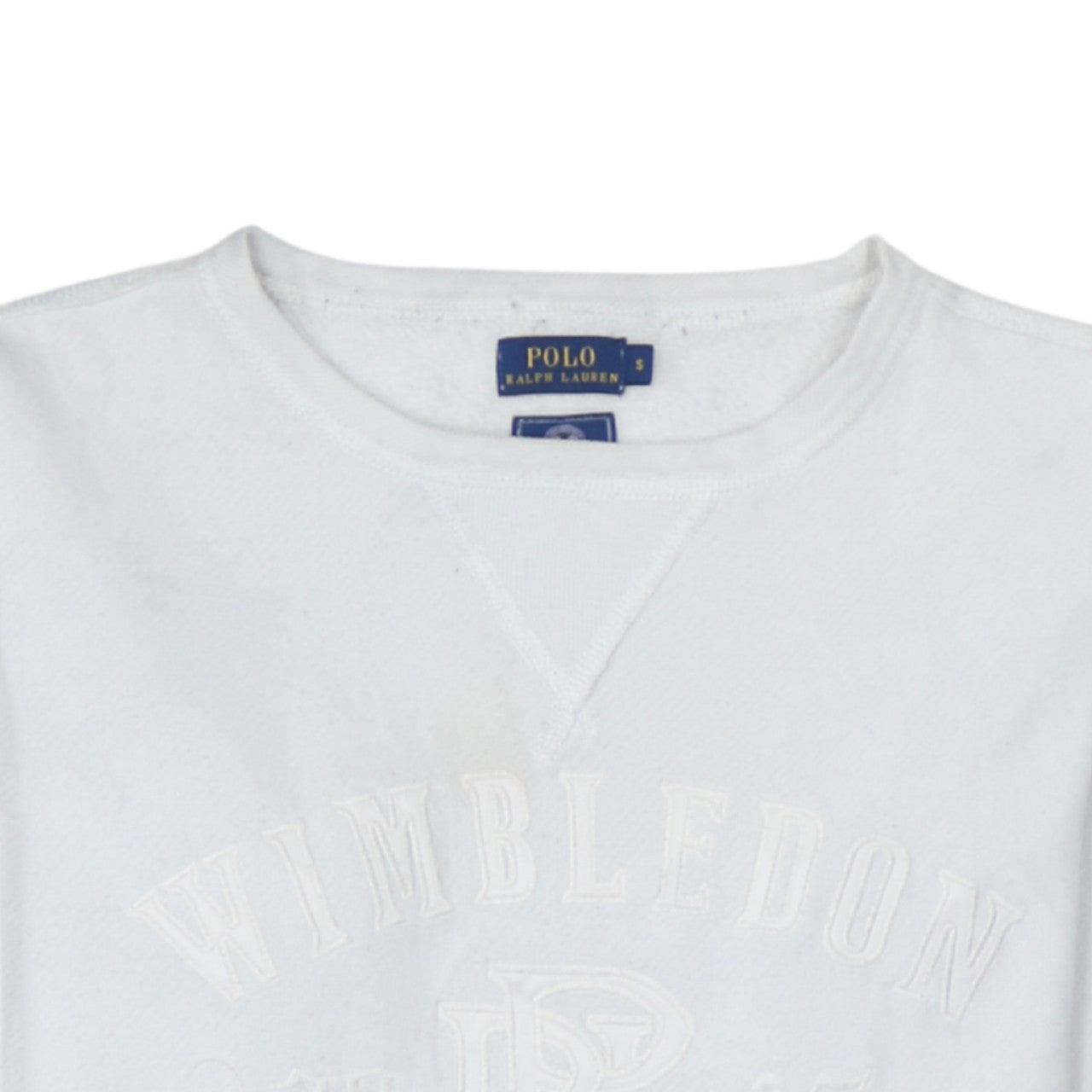 Polo Ralph Lauren Women’s White Wimbledon Sweatshirt Small Crew Neck