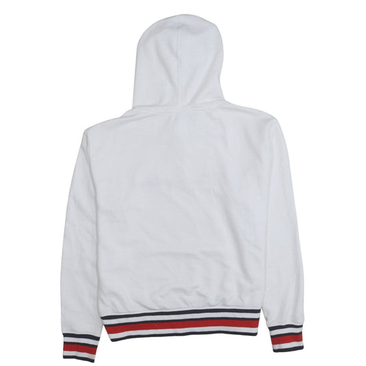Champion Women White Hoodie Large Logo Pullover