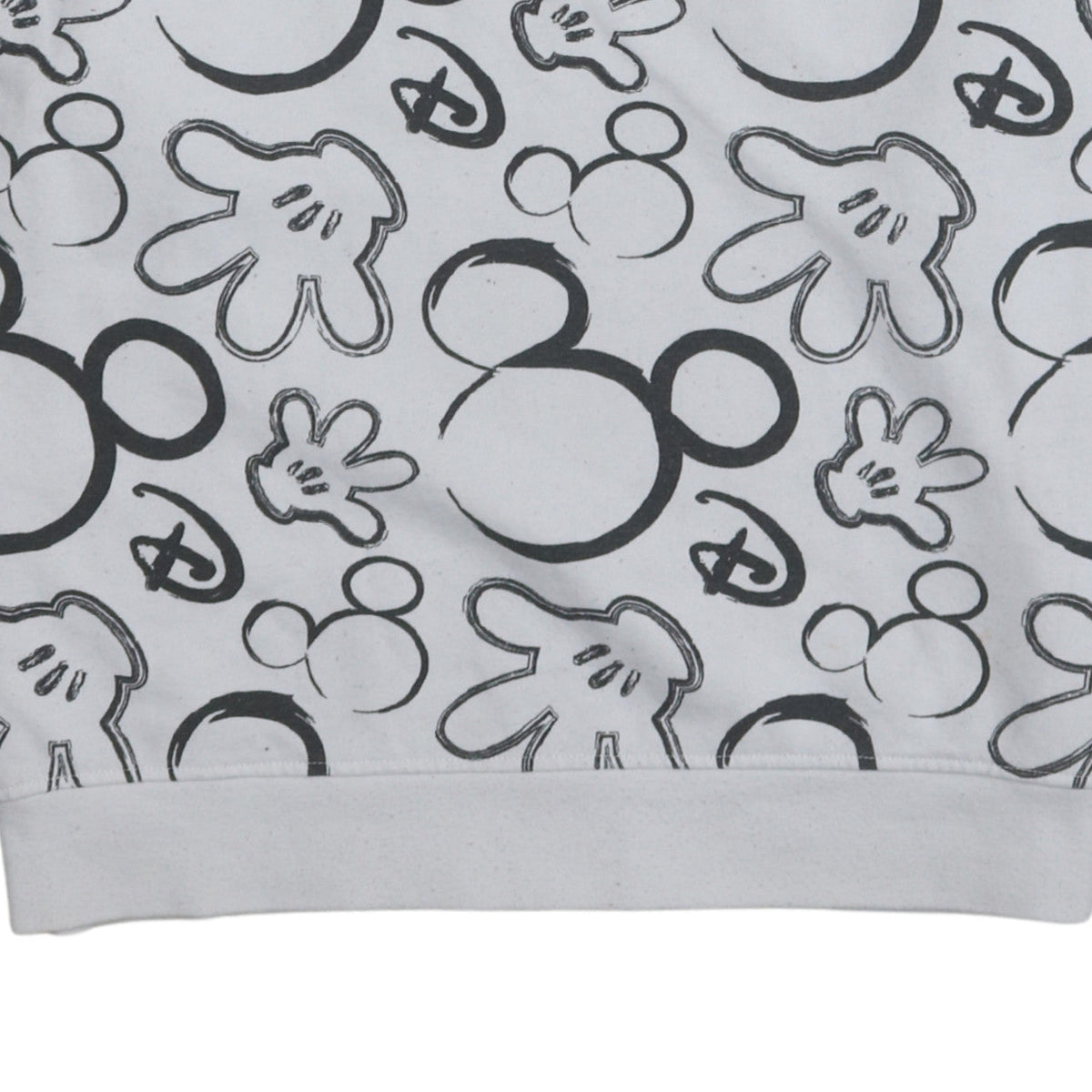 Disney Womens Grey Mickey Mouse Print Pullover Sweatshirt Size S