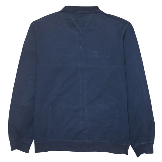 Tommy Hilfiger Men's Blue 2XL Full Zip Embroidered Sweatshirt