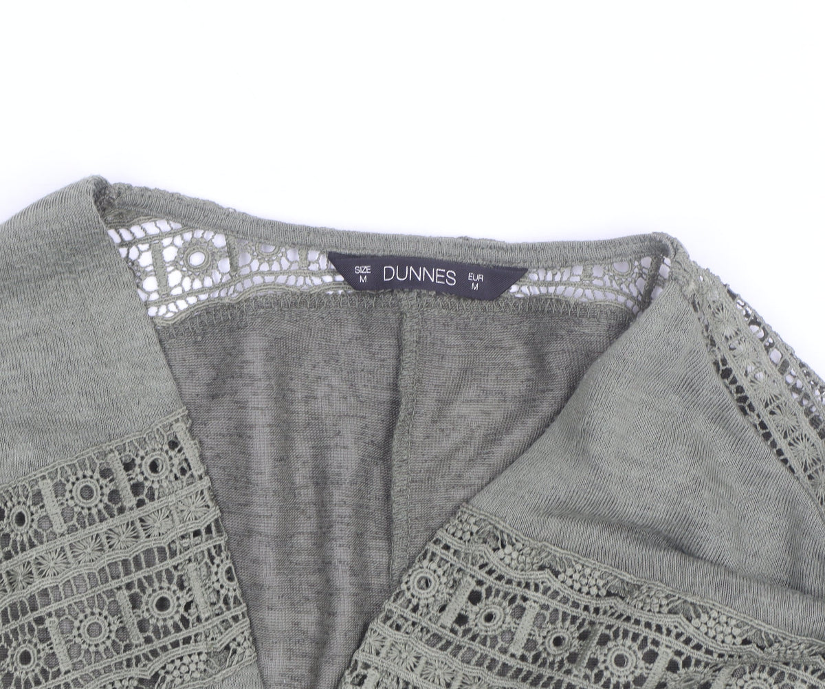 Additional view of Dunnes Women’s Green Crochet Detail Kimono Blouse M