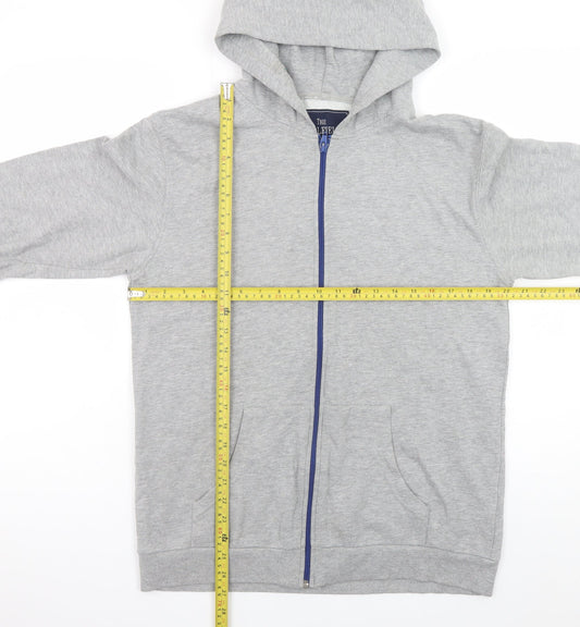 The Spitalfields Shirt Co. Men's Grey Full Zip Hoodie Size M