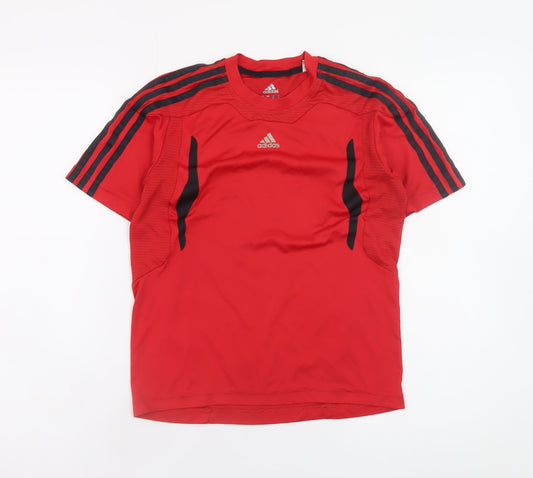 Adidas Boys Red Climalite Short Sleeve Sports T-Shirt 11-12 Years