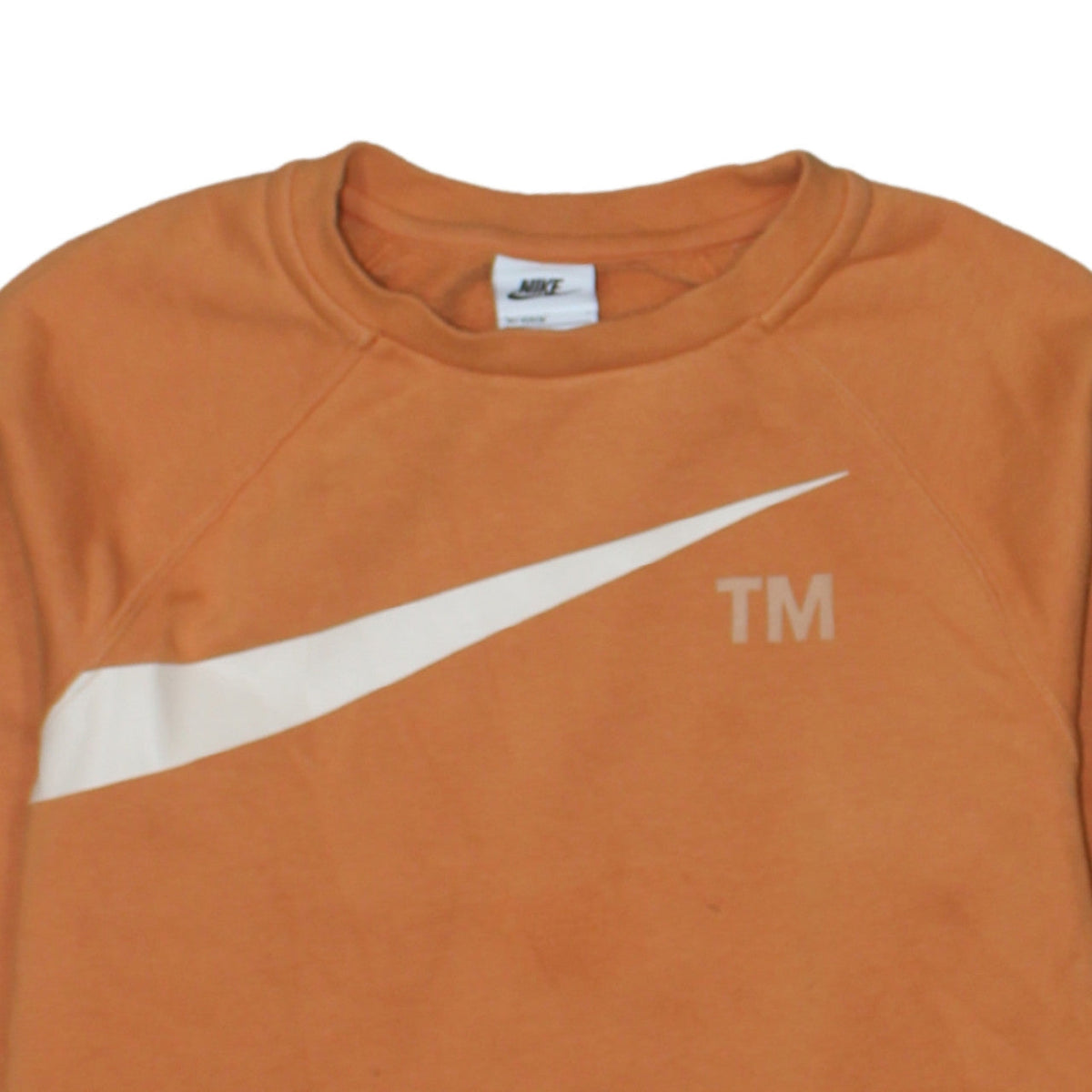 Additional view of Nike boys’ orange crew neck sweatshirt 147-158cm graphic print fleece