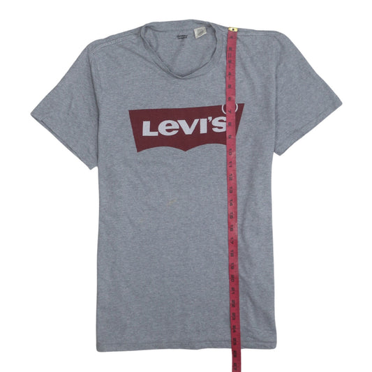 Levi's Men's Grey Short Sleeve Crew Neck Logo T-Shirt XL