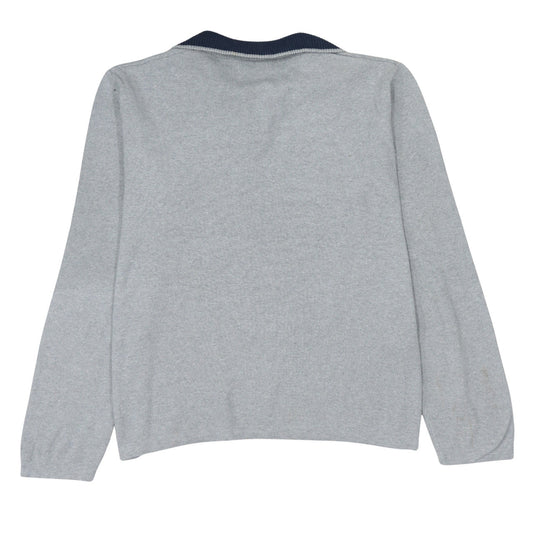 Nautica Men’s Grey 1/4 Zip Cotton Knit Jumper L