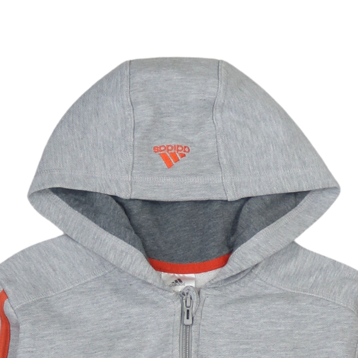 Additional view of Adidas boys’ grey full zip hoodie 13-14 years logo sportswear