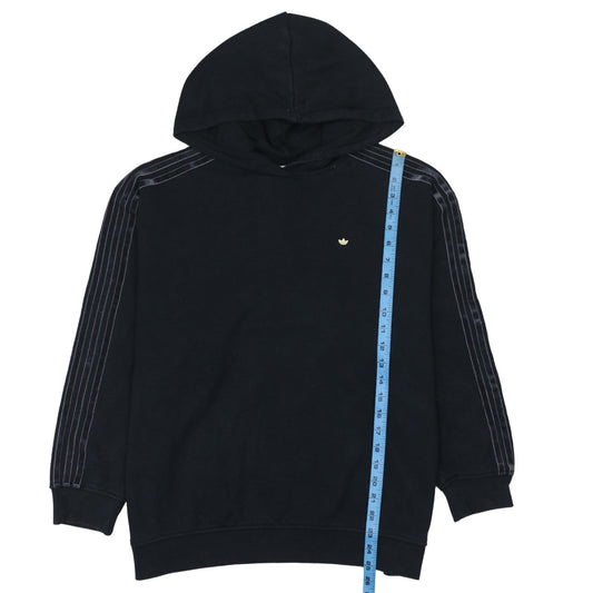 Adidas Women Black Pullover Hoodie Size 10 Cotton Blend Lined