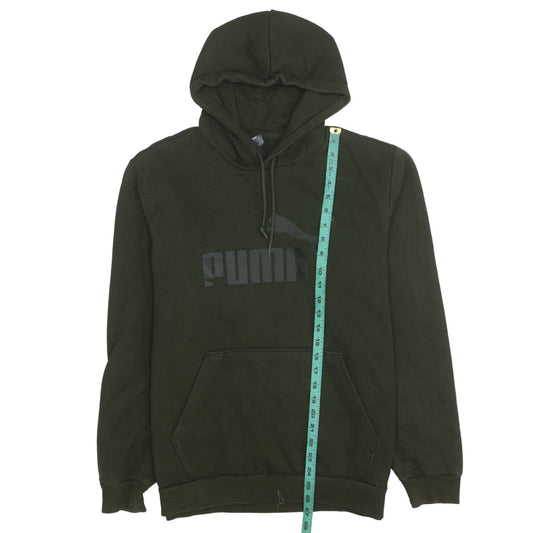 Puma Men's Green Pullover Hoodie Size L Logo Sportswear