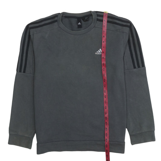 adidas Men's Grey Crew Neck Pullover Sweatshirt Size S