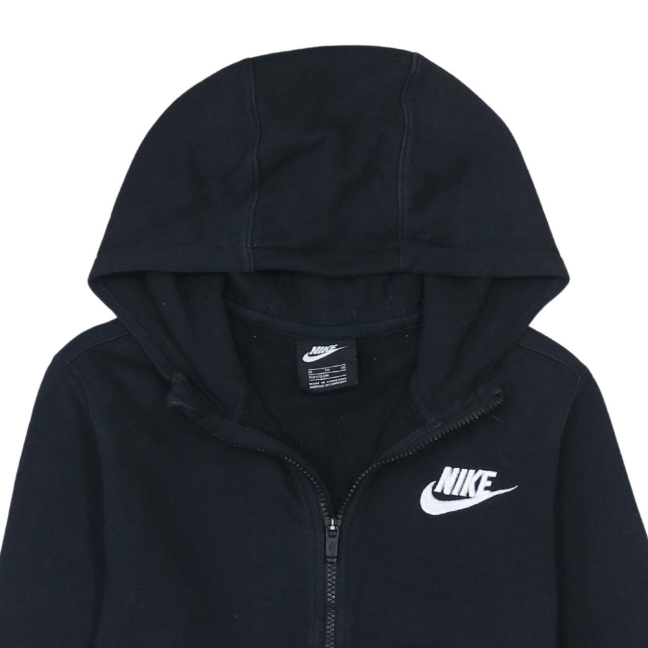Additional view of Nike boys’ black full zip hoodie xl fleece hooded sweatshirt