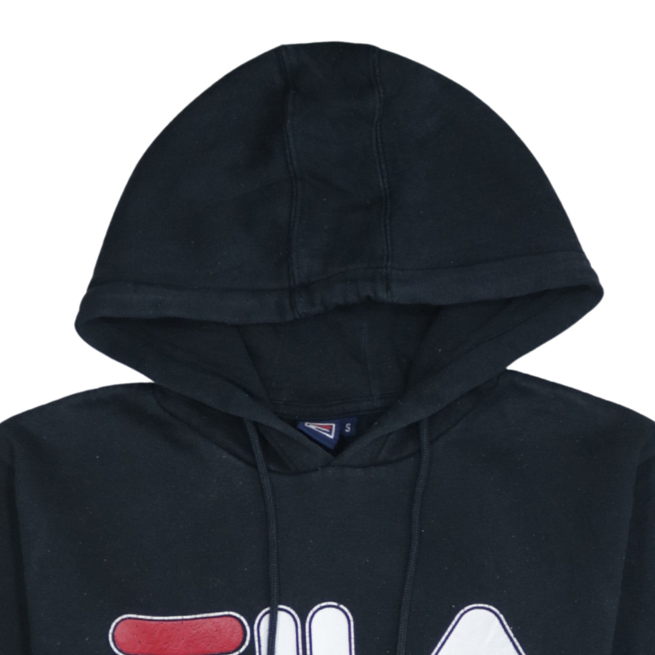 Additional view of Fila Men's Black Pullover Hoodie S Logo Graphic Cotton Blend