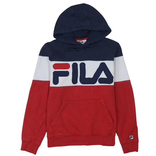 Fila Men's Multicoloured Logo Pullover Hoodie Size S