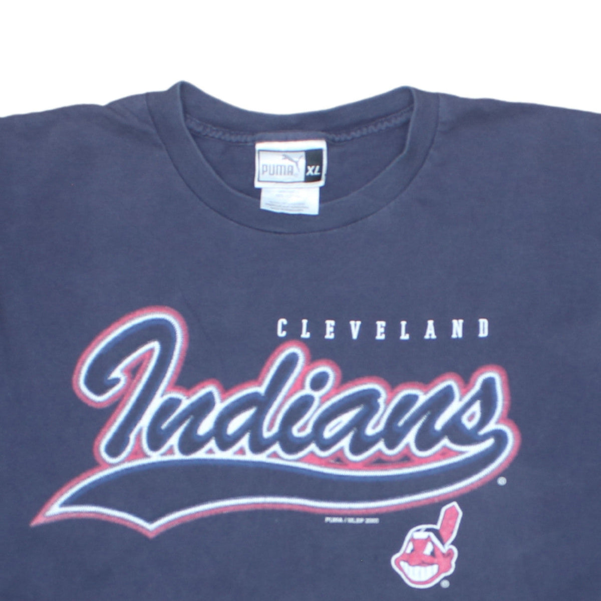 Additional view of Puma men’s blue xl cleveland indians sports graphic retro t-shirt
