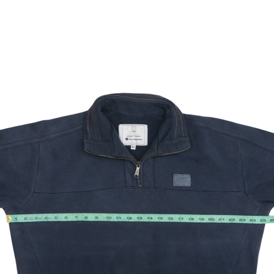 Champion Men's Blue XL 1/4 Zip Fleece Sweatshirt Pullover