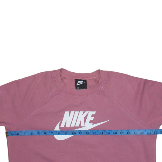 Nike Womens Pink Crew Neck Pullover Sweatshirt Medium