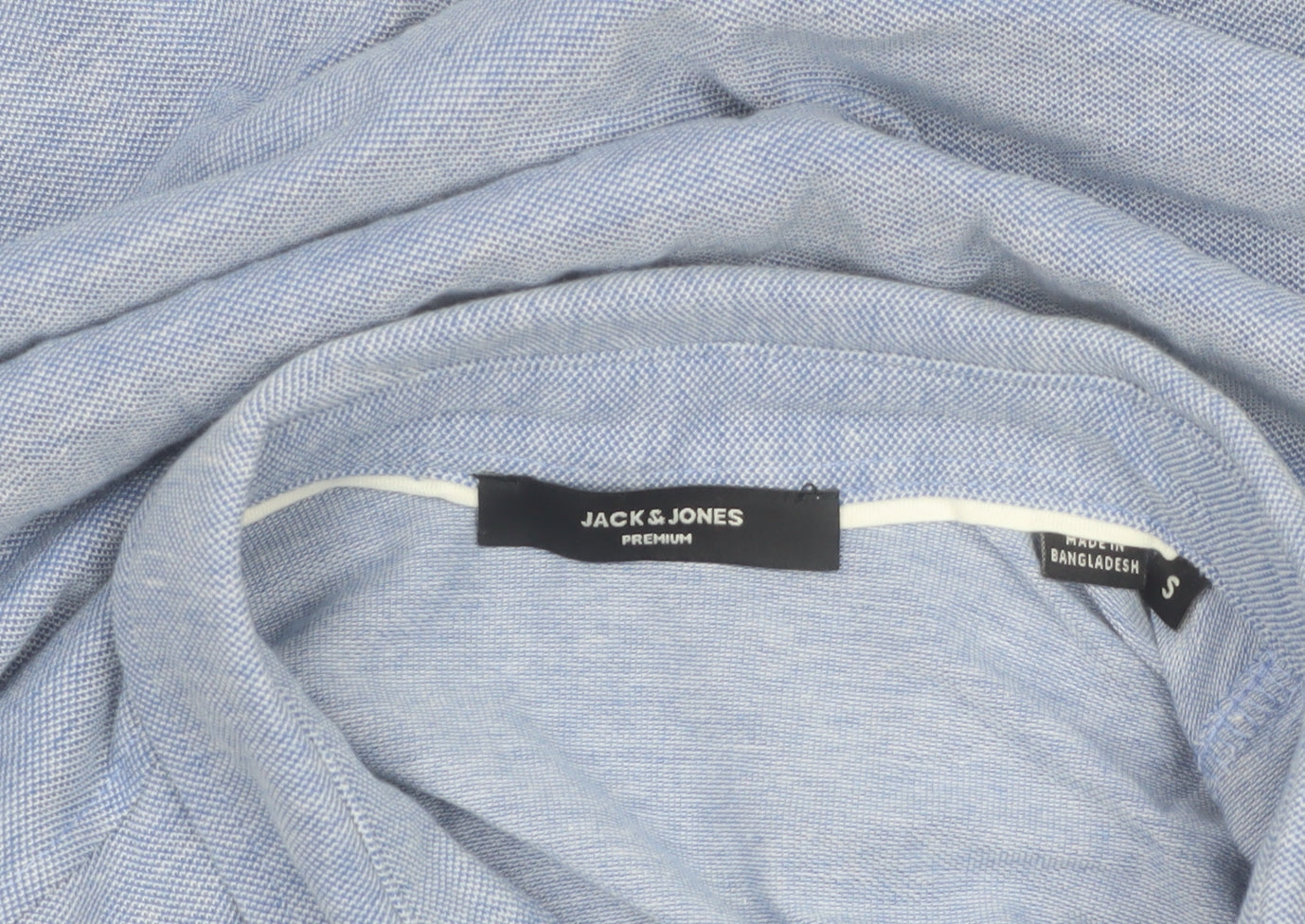 Jack & Jones Men's Blue Short Sleeve Regular Fit Button-Up Shirt Size S