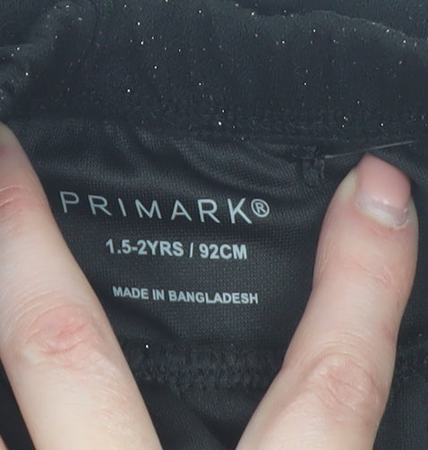Additional view of Primark girls’ black glitter pettiskirt 18-24 months elastic waist party skirt