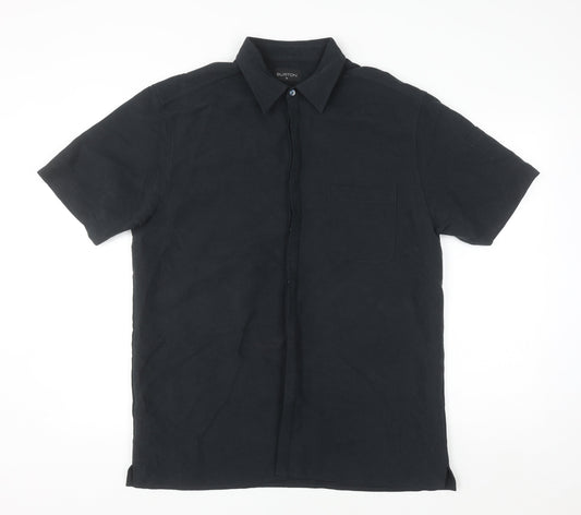 Burton Men's Black Modal Blend Short Sleeve Polo Shirt M