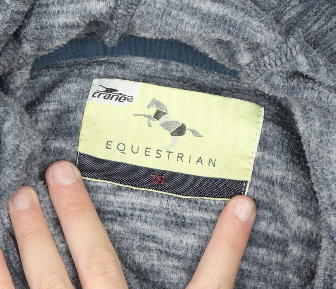 Crane Equestrian Women’s Grey Size 16 Pullover Hoodie Sweatshirt