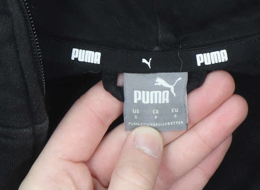 Additional view of Puma Men's Black Full Zip Hoodie, size S, Sportswear Fleece