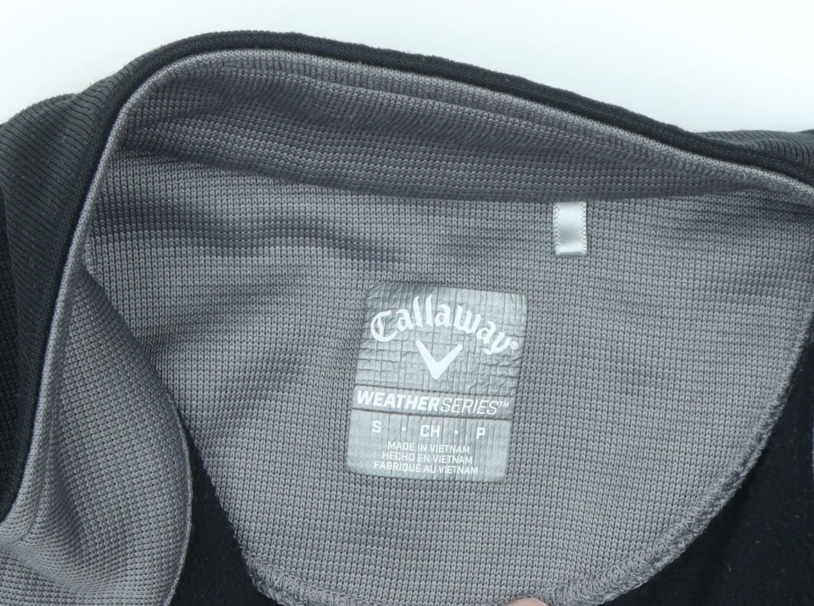 Callaway Men’s Black Small 1/4 Zip Mock Neck Golf Sweatshirt