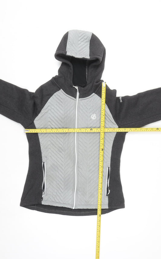 Dare 2B Womens Grey Full Zip Hooded Sweatshirt UK 10