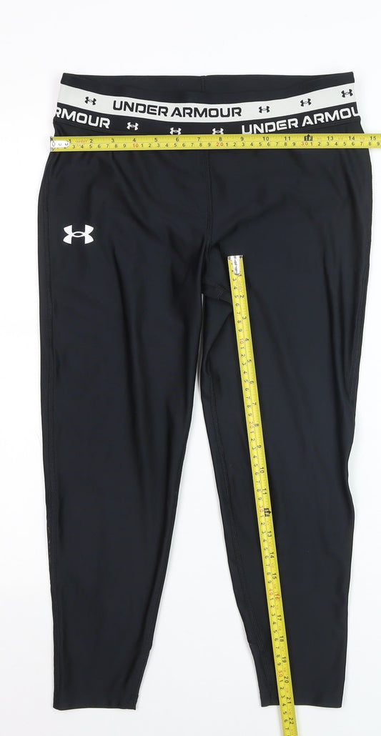 Under Armour Boys Black XL 15-16 Years Compression Leggings Activewear Trousers