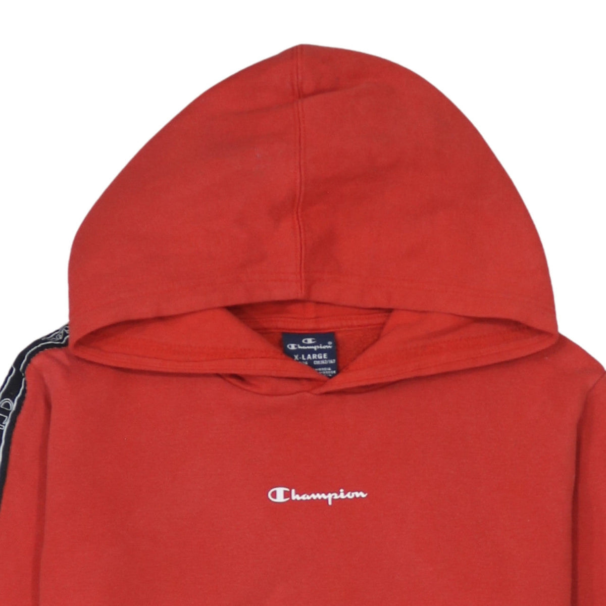 Additional view of Champion boys’ red pullover hoodie xl 13-14 years fleece logo sweatshirt