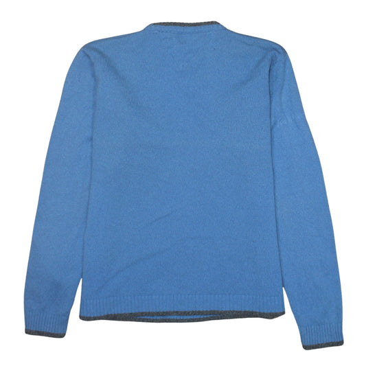 Tommy Hilfiger Women's Blue Cotton Crew Neck Jumper L