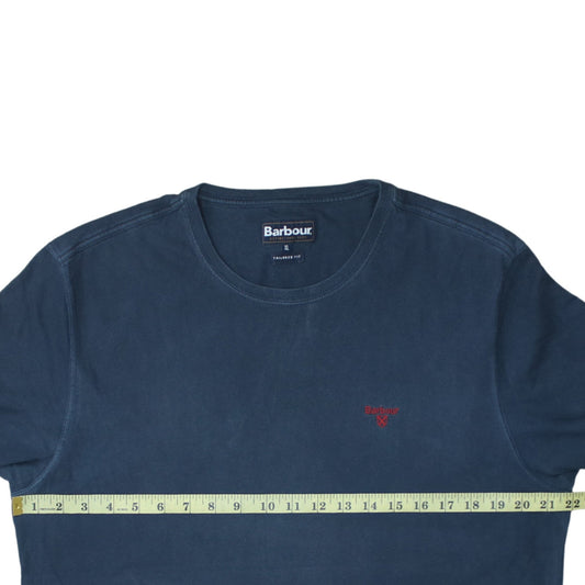 Barbour Men's Blue Cotton Tailored Fit Crew Neck T-Shirt XL