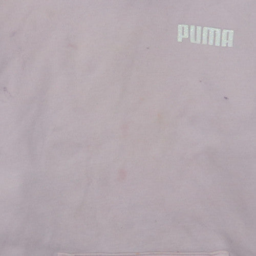 Additional view of Puma girls’ pink pullover hoodie l (14-16) casual cotton blend