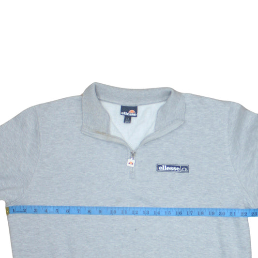Ellesse Men's Grey 1/4 Zip Pullover Sweatshirt Size L