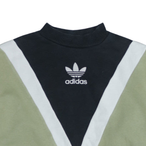 Additional view of Adidas Women’s Green Sweatshirt, size UK 6, Logo Retro Pullover