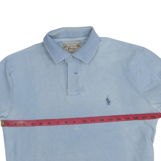 Ralph Lauren Men’s Blue Custom Slim Fit Cotton Polo Shirt Size S