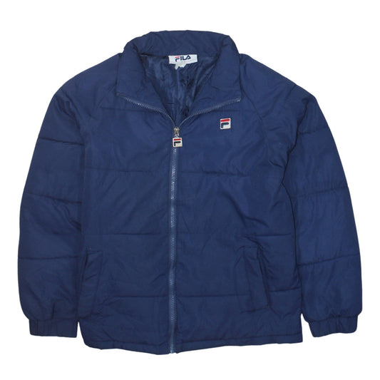 Fila Boys Blue Padded Basic Jacket UK 12 Years Zip Up Winter Coat