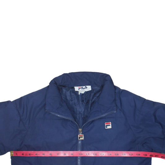 Fila Boys Blue Padded Basic Jacket UK 12 Years Zip Up Winter Coat