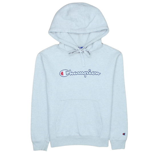 Champion Womens Grey Pullover Hoodie XS Cotton Blend Logo Sweatshirt