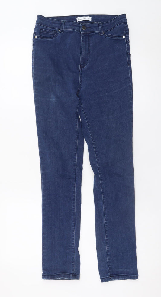 Additional front view of Gallery Women’s Blue Skinny Jeans UK 10 Slim Fit Denim