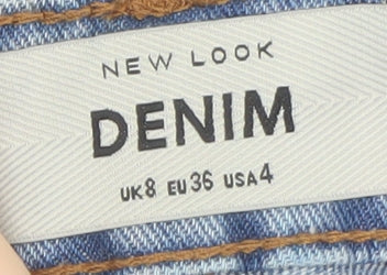 New Look Women's Blue Denim Hot Pants Shorts Size 8